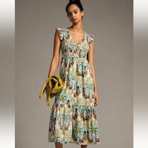 Peregine dress Anthropologie lemons XS